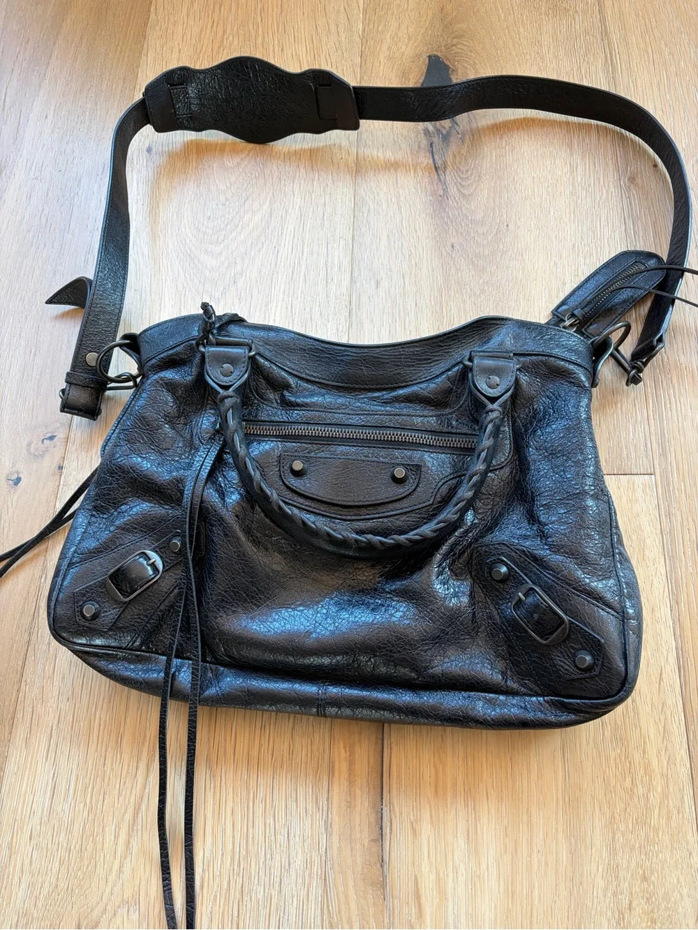 Balenciaga Agneau Classic Hardware Town Bag Black 2012